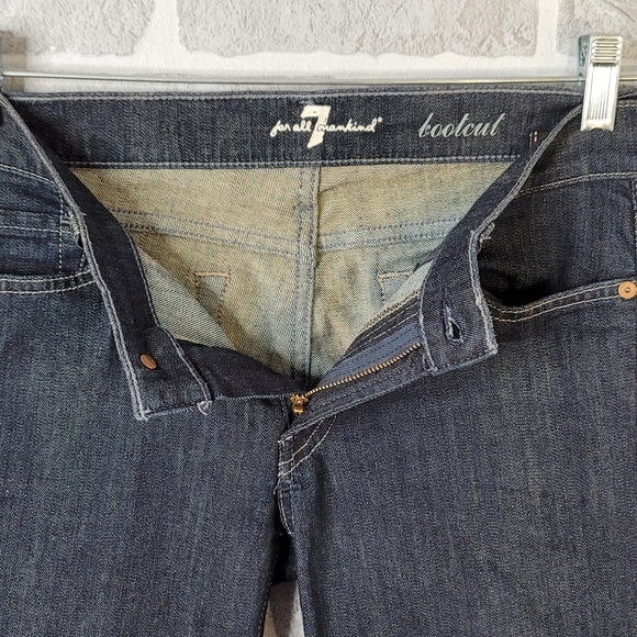 7 For All Man Kind Boot Cut Dark Wash Denim Women's Size 28 - Picture 5 of 13